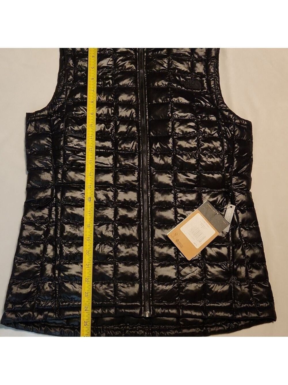 The North Face ThermoBall Eco Black Glossy Quilted Vest (W Size SP Slim Fit) - Picture 10 of 14